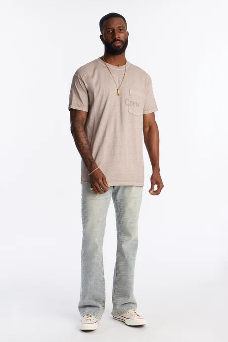 Flare Embossed Jeans