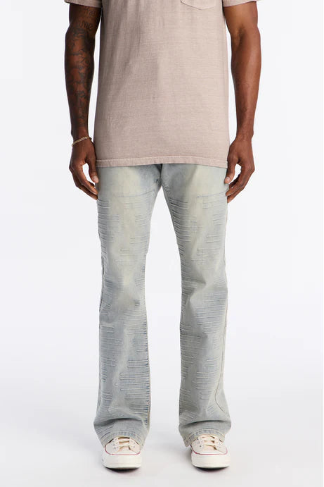 Flare Embossed Jeans