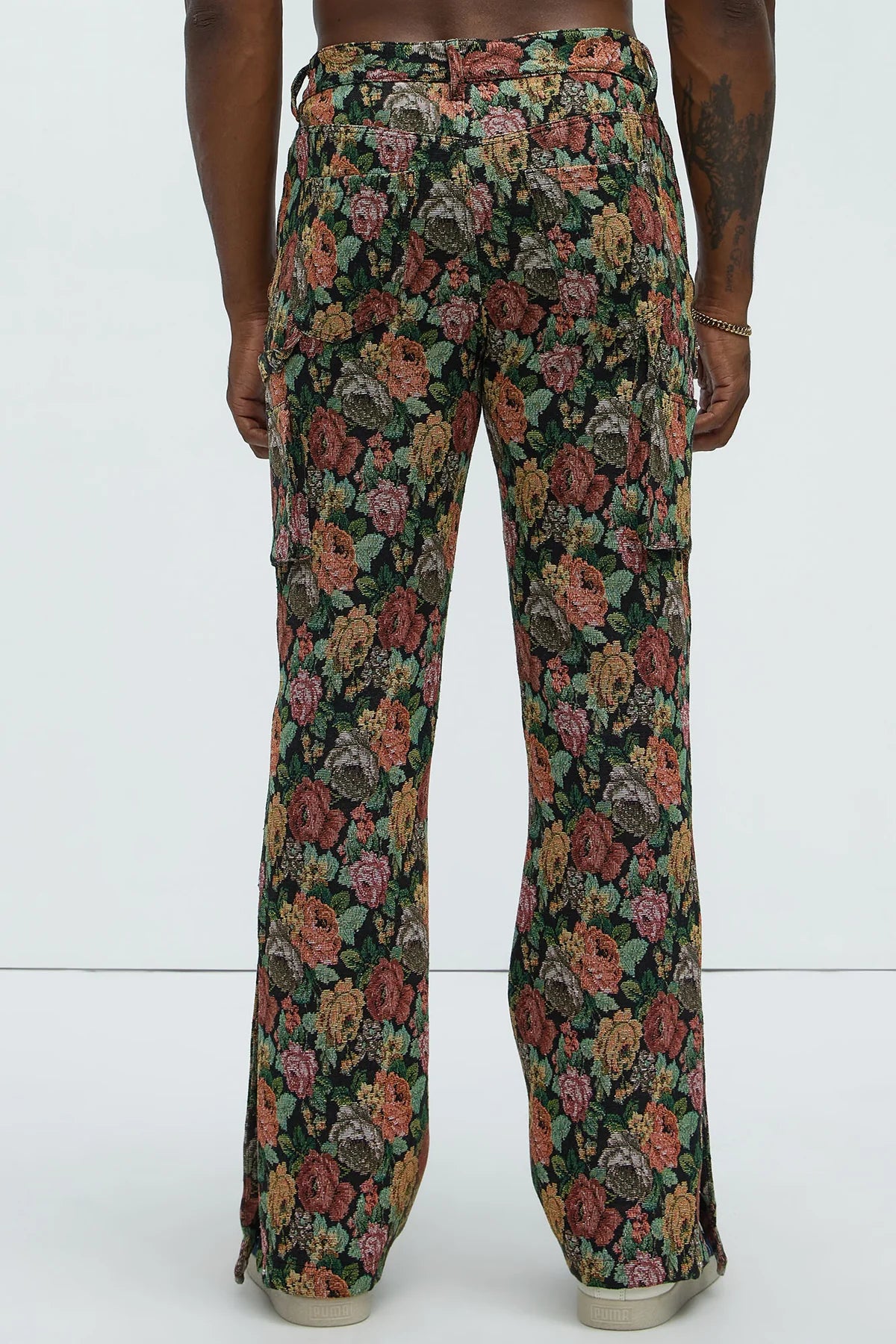 Floral Jeans Texture