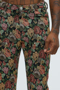 Floral Jeans Texture