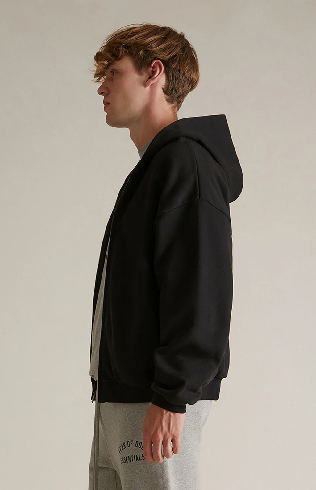 Essentials Full Zip Up Black