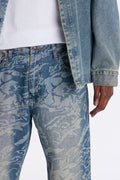 Floral Print Jeans